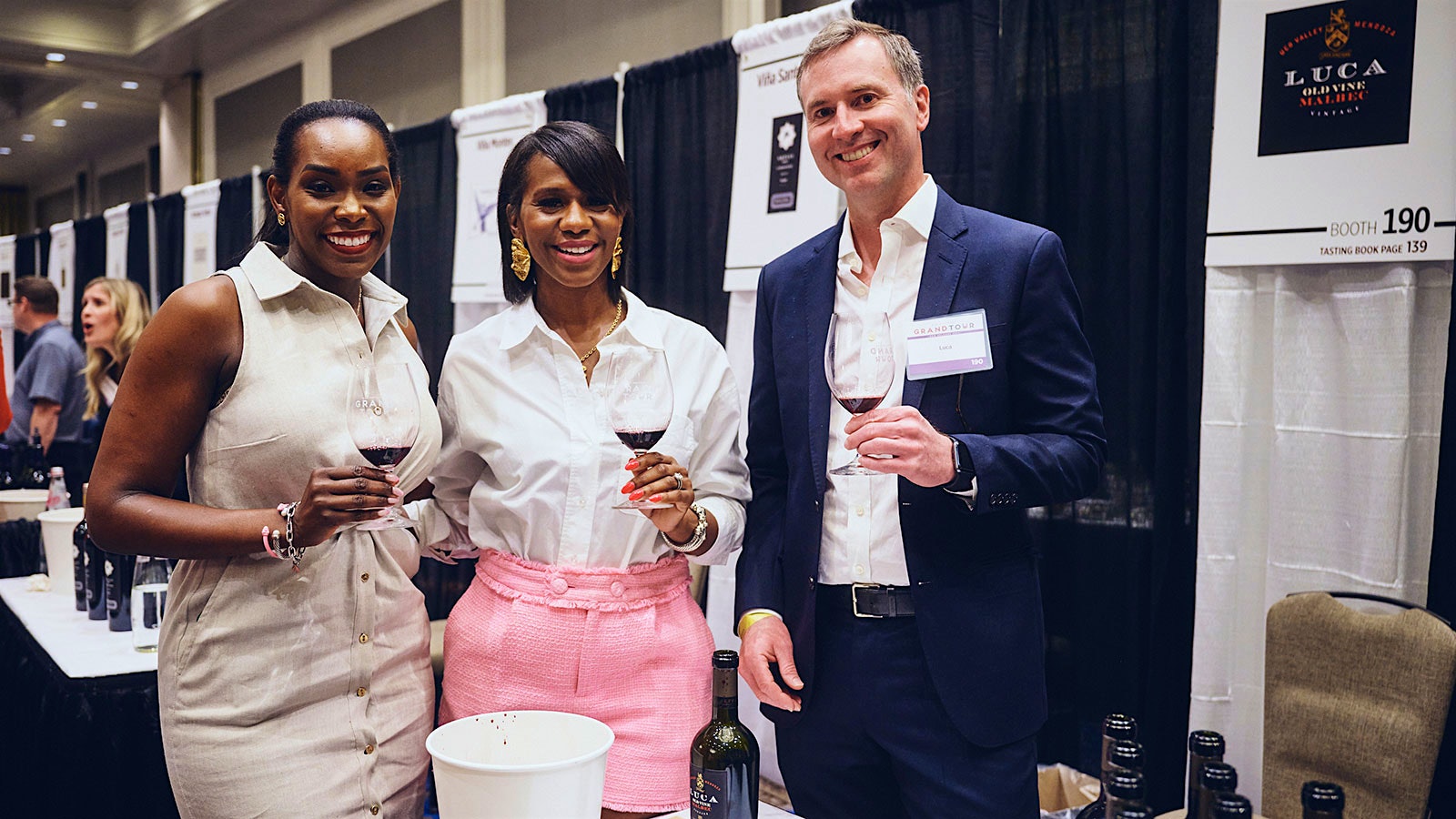  Maxine Anderson and Chanel Fields chatted with Kristian Jelm about Malbec at the Wine Spectator Grand Tour in New Orleans.